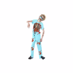 Smiffy's Children's Zombie Surgeon Costume, Trousers, Printed Top, Mask & -  zombie surgeon costume fancy dress halloween boy ...