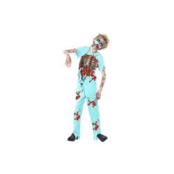 Smiffy's Children's Zombie Surgeon Costume, Trousers, Printed Top, Mask & -  zombie surgeon costume fancy dress halloween boys doctor kids outfit
