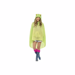 Adults Frog Party Poncho - poncho party frog adult festival fancy dress animal smiffys ladies unisex mens costume one size g ...