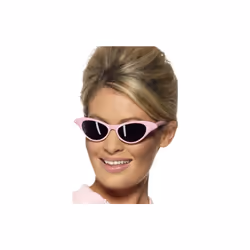 Smiffy's Specs Rock N Roll Sunglasses - Pink Fancy Dress Ladies Grease Womens -  sunglasses pink fancy dress rock roll ladies ...