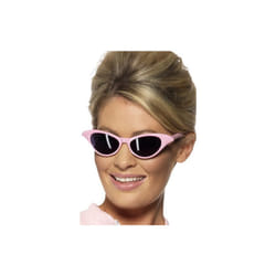 Smiffy's Specs Rock N Roll Sunglasses - Pink Fancy Dress Ladies Grease Womens -  sunglasses pink fancy dress rock roll ladies grease womens 1950s