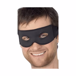 Black Tie Mask Eyemask Bandit Robber Superhero Lone Ranger Zorro