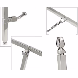 Mini Display Easel Nickel Photo Picture Frame Tabletop Stand Metal Wedding Art - 152mm