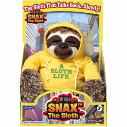 John Adams Snax The Sloth Talking Plush