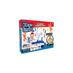 John Adams | ZipLinx - Power Tower Set: high-flying chain-reaction fun! | Jumping Domino Action | Domino and Tile Games | Ages 6+,Red