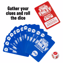 | Race Find Finley Theme Park Edition: Gather clues, search the map. How fast will your team find Finley? | Family Games | 2+ Players | Ages 7+