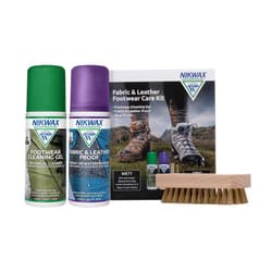 FABRIC & LEATHER FOOTWEAR CARE KIT includes Cleaner for Waterproof Shoes & Spray On Waterproofer for Footwear with Shoe Brush, Highly Effective