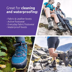 FABRIC & LEATHER FOOTWEAR CARE KIT includes Cleaner for Waterproof Shoes & Spray On Waterproofer for Footwear with Shoe Brush, Highly Effective