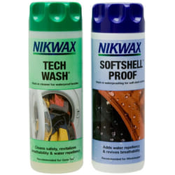 Nikwax Tech Wash/SoftShell Clean & Proof Twin Pack (300ml)
