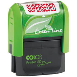 Colop P20 Green Line Eco-friendly Self-inking SUPERSEDED Word Stamp Im