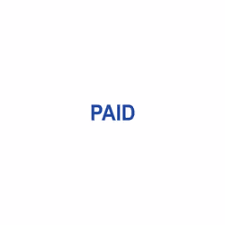 Colop Green Line Word Stamp Paid Blue