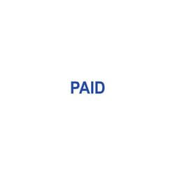 Colop Green Line Word Stamp Paid Blue