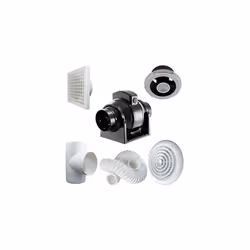 Manrose PROCFTSLKCLED MF100T Professional Shower Extractor Fan/Light Kit (Timer)