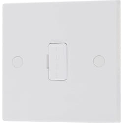 BG Electrical 952-0J Unswitched Connection Unit, White Moulded, 13 Amp, 8.6 cm*3.0 cm*8.6 cm