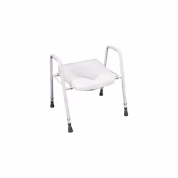 Aidapt Height and Width Adjustable Bariatric Free Standing Raised Over Toilet Seat with Arm Supports, Wipe Clean and Slip Res ...
