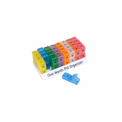 1 Month Pill Dispenser Tablet Box Organiser 2 Clearly Marked Compartments per Day, AM and PM for those who take many