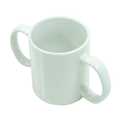 Aidapt Two Handled Ceramic Mug Ideal for Users with Weak Grip/Parkinsons (White)