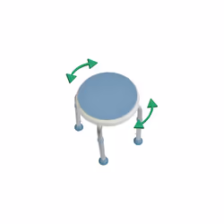 Aidapt Shower Stool with Rotating Seat. Ideal for Those who Struggle to Stand When Showering. Smooth Rotation.