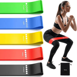 5 Piece Resistance Bands Exercise Sports Loop Fitness Home Gym Yoga Latex Set