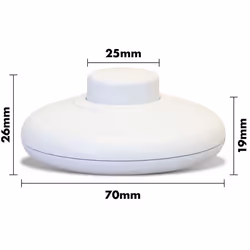 Round Push Button Table Floor Lamp Light Footswitch Pedal Control Foot Switch White