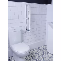 Foldable Wall Mounted Safety Support Rail with Adjustable Leg,Grab Bar,Bathroom,Shower,Toilet Support for Elderly,Disabled,Shower Assist Aid,Folds