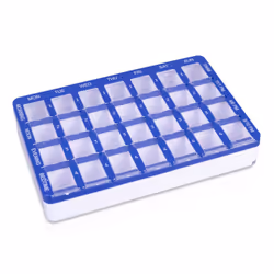 7 Day Weekly 4 Section 28 Compartment Pill Tablet Dispenser Box