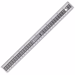 Hainenko SR1, Desk ruler, Plastic, Grey, cm, inch, mm, 300 mm, Box