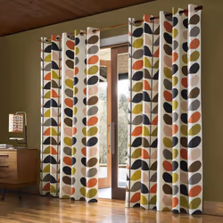 Orla Kiely Curtains Multi Stem Eyelet Curtains - 66x72