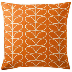 Orla Kiely Cushions 50 x 50cm SMALL Linear Stem Persimmon Filled Cushion