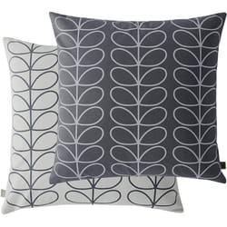 Orla Kiely SMALL Linear Stem Cool Grey Filled Cushion 50 x 50cm