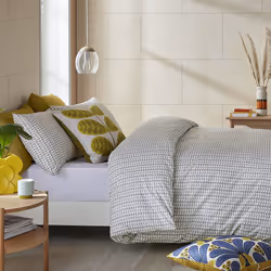 Orla Kiely Tiny Stem Light Cool Grey 100% Cotton 220TC Standard Pillowcase Pair 50x75cm