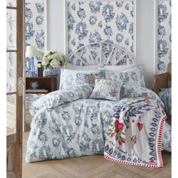 Cath Kidston 30 Years Toile Blue Duvet Cover Set - Super King, Blue