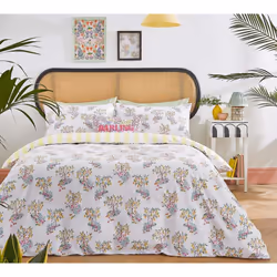 Cath Kidston Lemon Trees Duvet Cover Set White Floral Bedding - Single