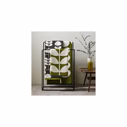 Cut Stem Bathroom Towel Moss & Charcoal 100% Cotton (Bath Mat 50cm x 90cm)