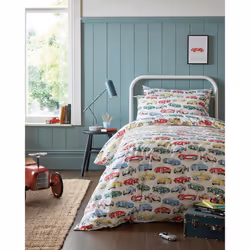 Cath Kidston Vintage Cars 220tc Cotton Children Reversible Duvet Cover Set - Single, Multi