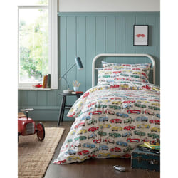Cath Kidston Vintage Cars 220tc Cotton Children Reversible Duvet Cover Set - Single, Multi