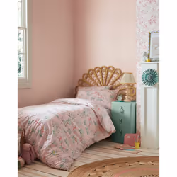 Cath Kidston Unicorns Pink 100% Cotton Kids Bedding Reversible Duvet Cover Set - Double