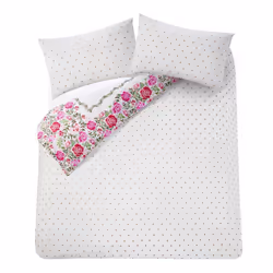 Cath Kidston Duvet Cover Set Quilt Cover Bedding Floral Sage Dolly Rose - Double, Green