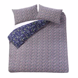 Cath Kidston Duvet Cover Set Quilt Cover Bedding Floral Navy Nightshade - King, Blue