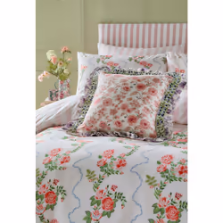 Cath Kidston Duvet Cover Set Quilt Cover Bedding Floral Pink Rose Flutter - Super King, Pink