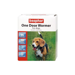 Beaphar One Dose Wormer For Dogs | Dog Worming Tablets - Medium Dogs, 1 Pack