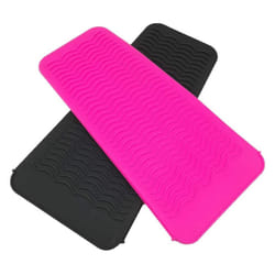 2 Pack Portable Styling Heat mat, Heat Resistant Silicone Mat Pouch,Curling Iron pad Cover, Hair Straightener Travel Bag Case, for Flat Iron, Curler