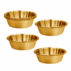 NO/A 6Pcs 2.3OZ Stainless Steel Sauce Dish Seasoning Dishes gold bowl Premium Sushi Dipping Bowl Saucers Metal Ramekins d ...