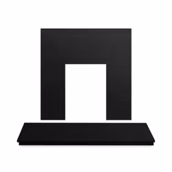 Adam Black Granite Stone Back Panel & Hearth, 48 Inch