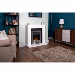 Adam 10212 fireplace Indoor Freestanding fireplace Electric Brushed steel