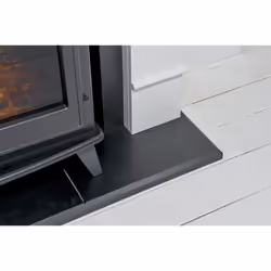 Adam Oxford Stove Suite in Pure White with Woodhouse Electric Stove, 48 Inch