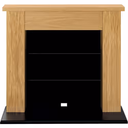 Adam Chester Electric Stove Fireplace in Oak & Black, 39 Inch