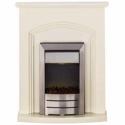 Adam Truro Fireplace Suite in Cream with Colorado Electric Fire in Bru