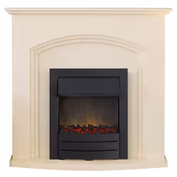 Adam Truro Fireplace Suite in Cream with Colorado Electric Fire in Black, 41 Inch
