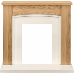 Adam Chilton Fireplace in Oak and Cream, 39 Inch